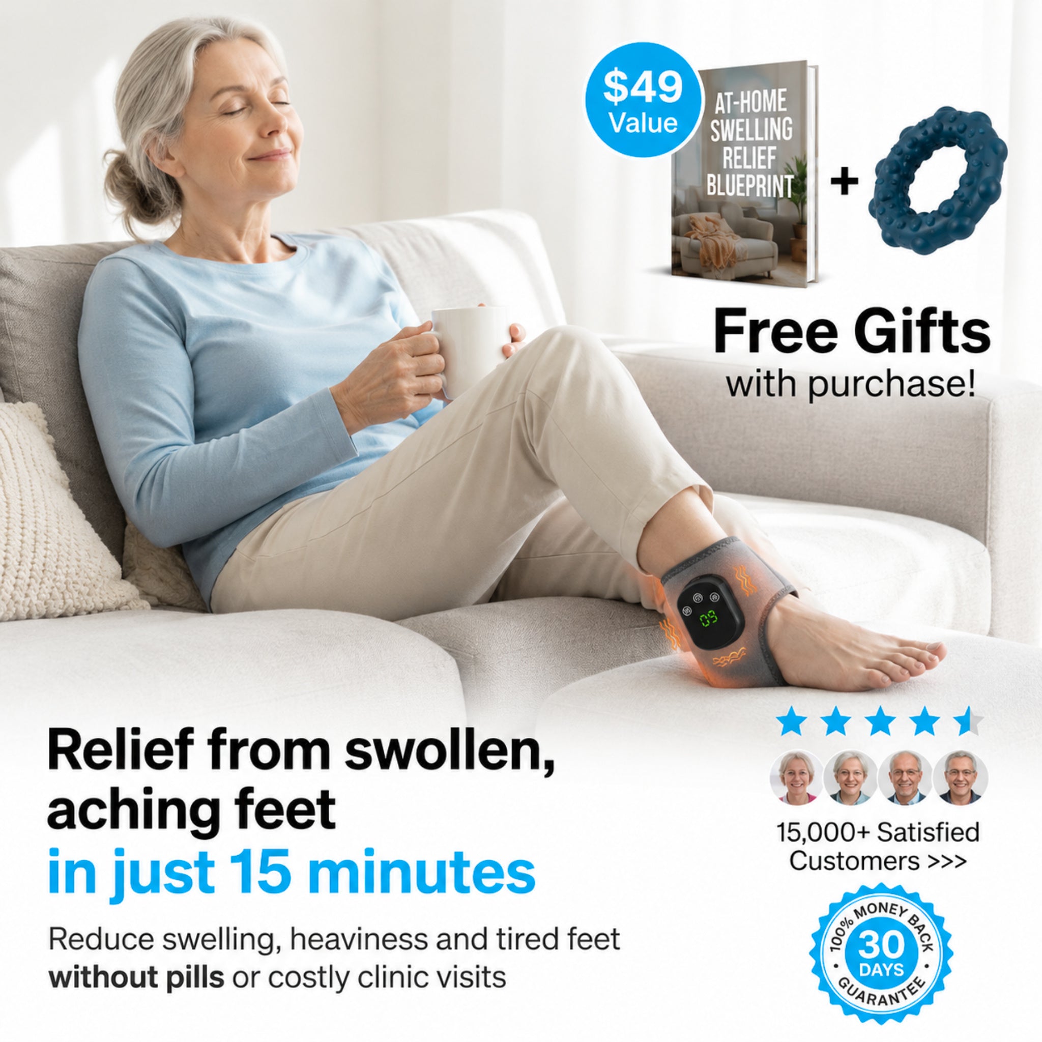 Velafoot™ 3 in 1 Foot & Ankle Massager