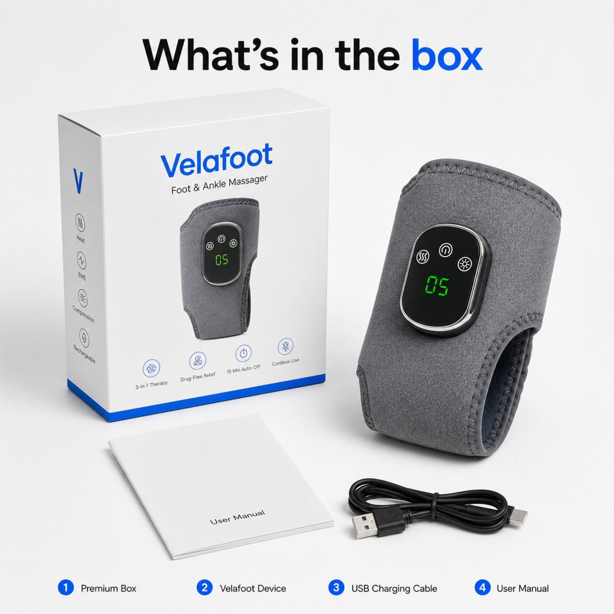 Velafoot™ 3 in 1 Foot & Ankle Massager