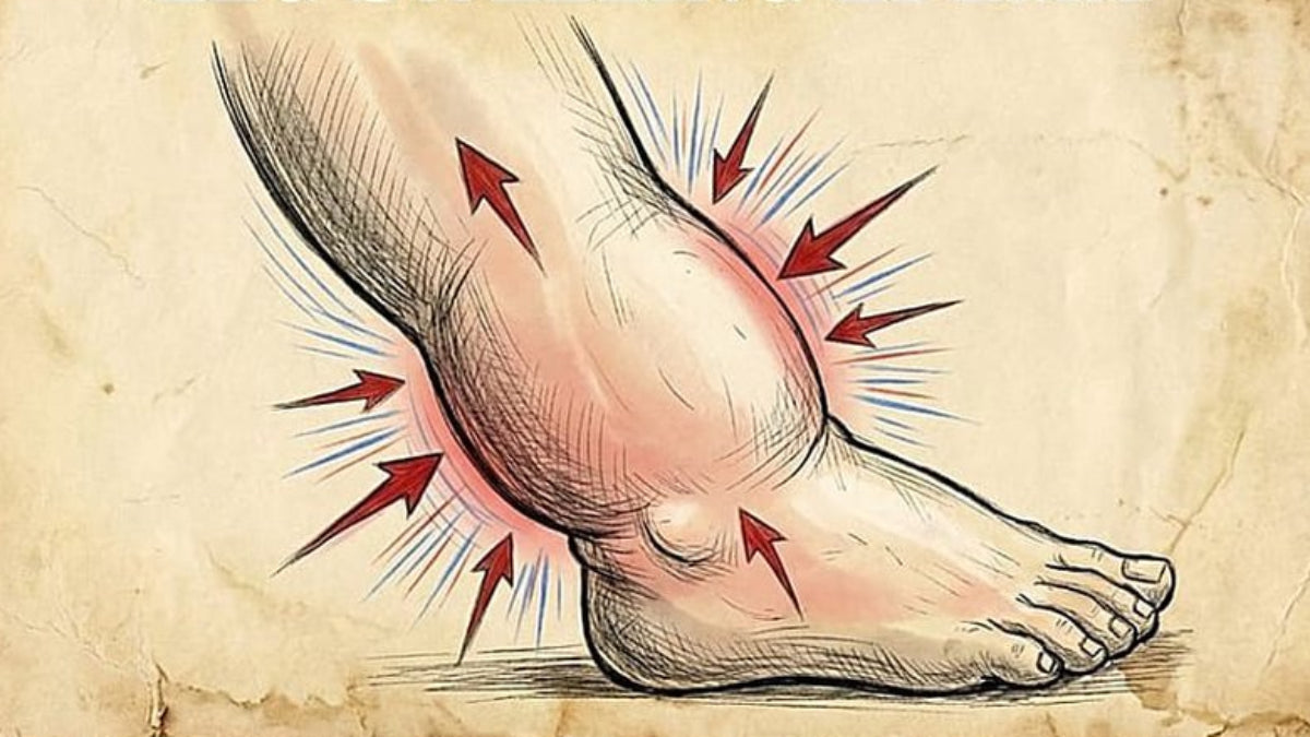 Swollen ankle illustration