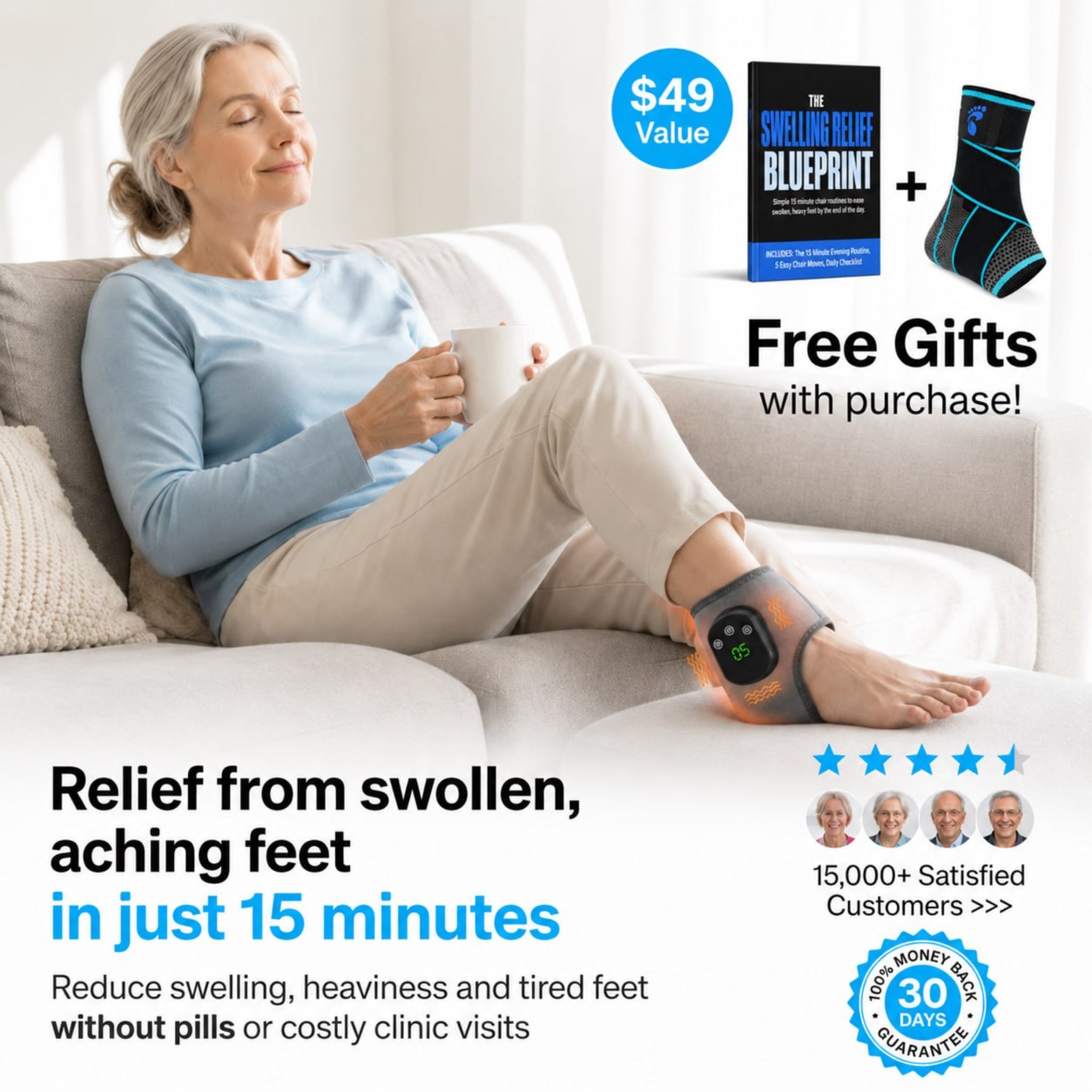 Velafoot® 3 in 1 Foot & Ankle Massager