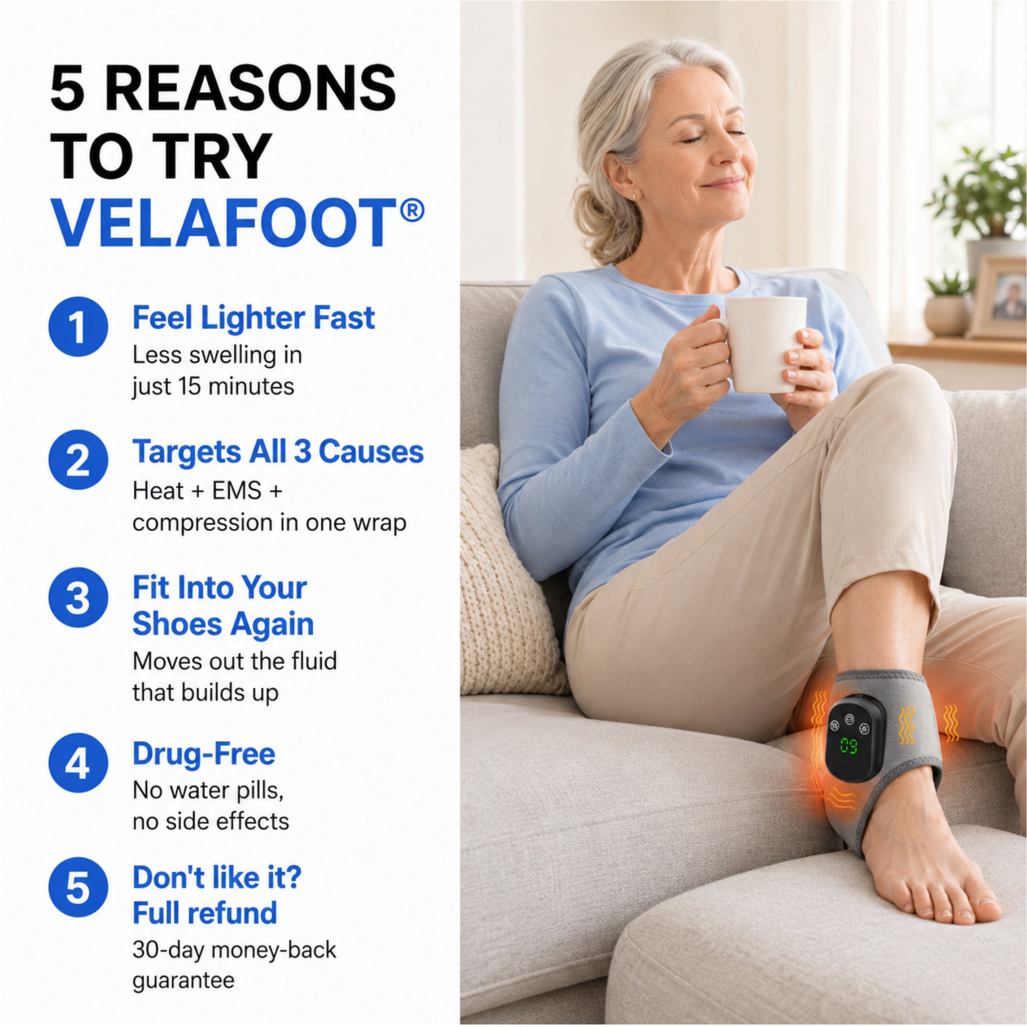 Velafoot™ 3 in 1 Foot & Ankle Massager